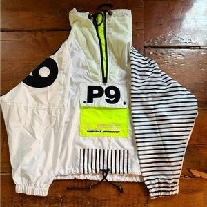 Vintage Volkl Windbreaker Shell S M L Anorak P9 Hi-Vis